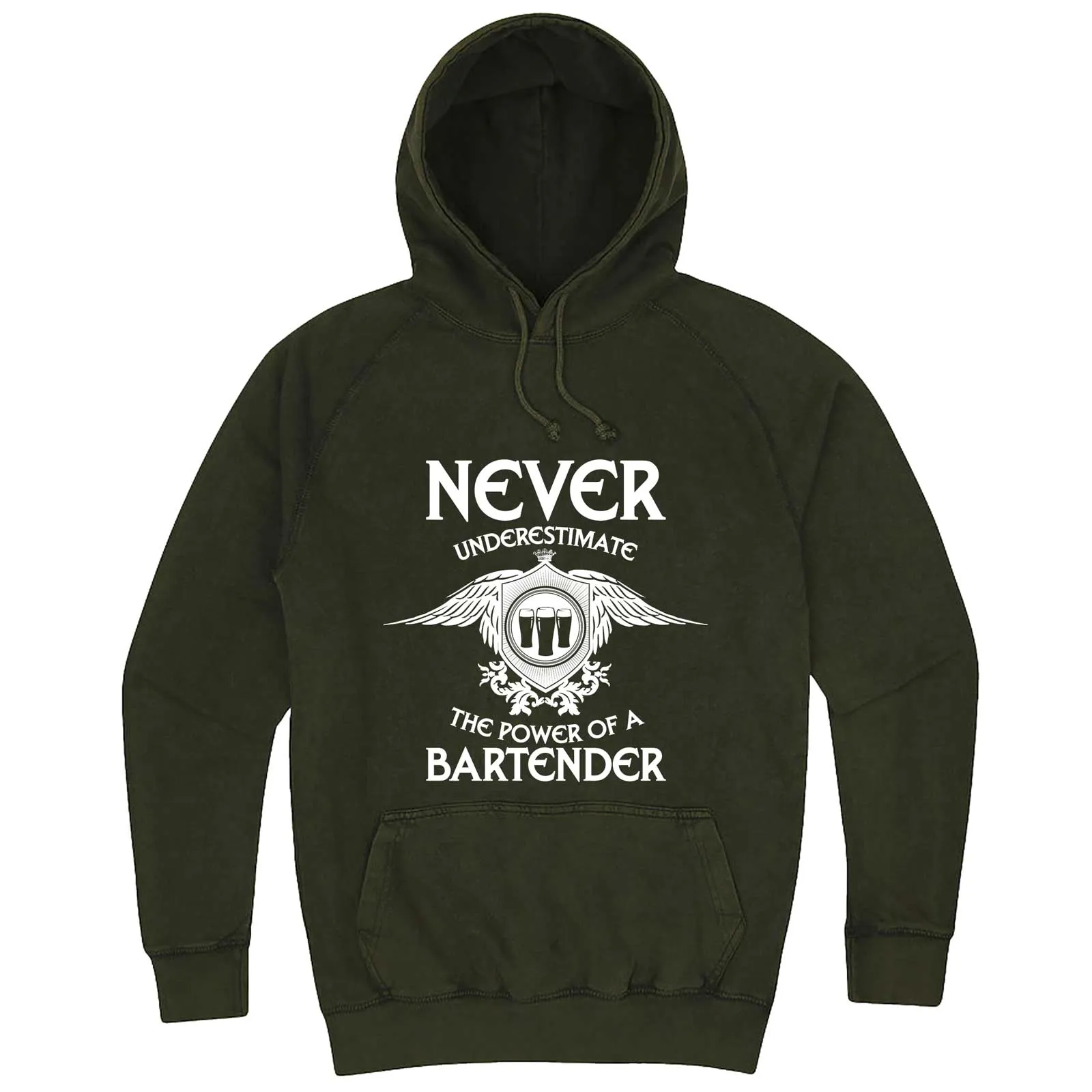 "Never Underestimate the Power of a Bartender" hoodie