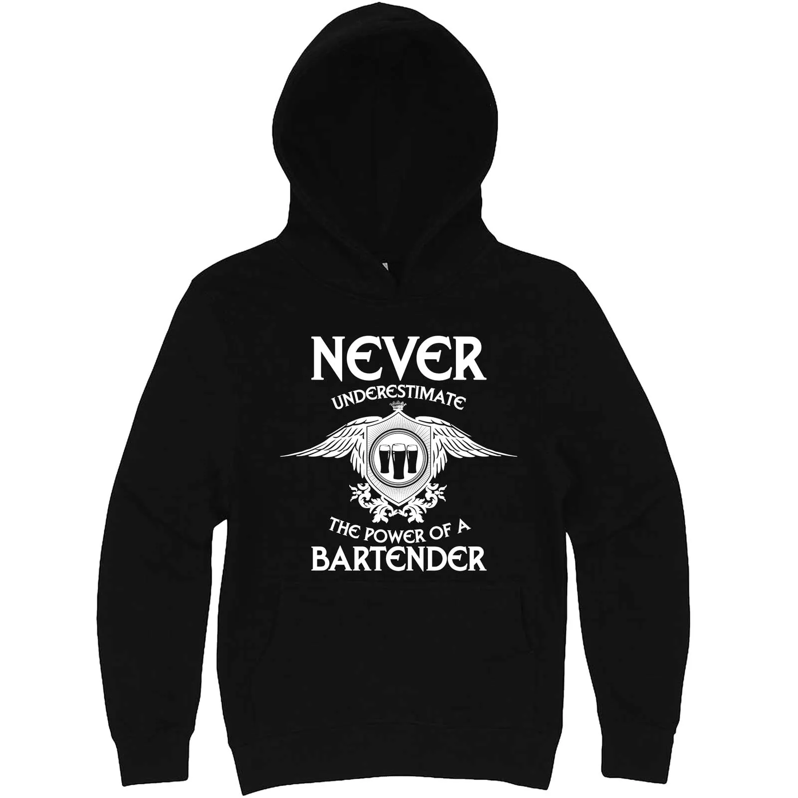 "Never Underestimate the Power of a Bartender" hoodie