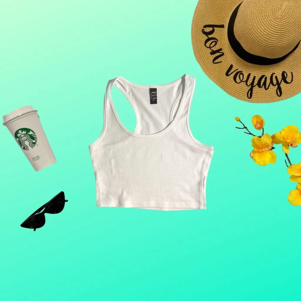 Raceback Crop Tank Top