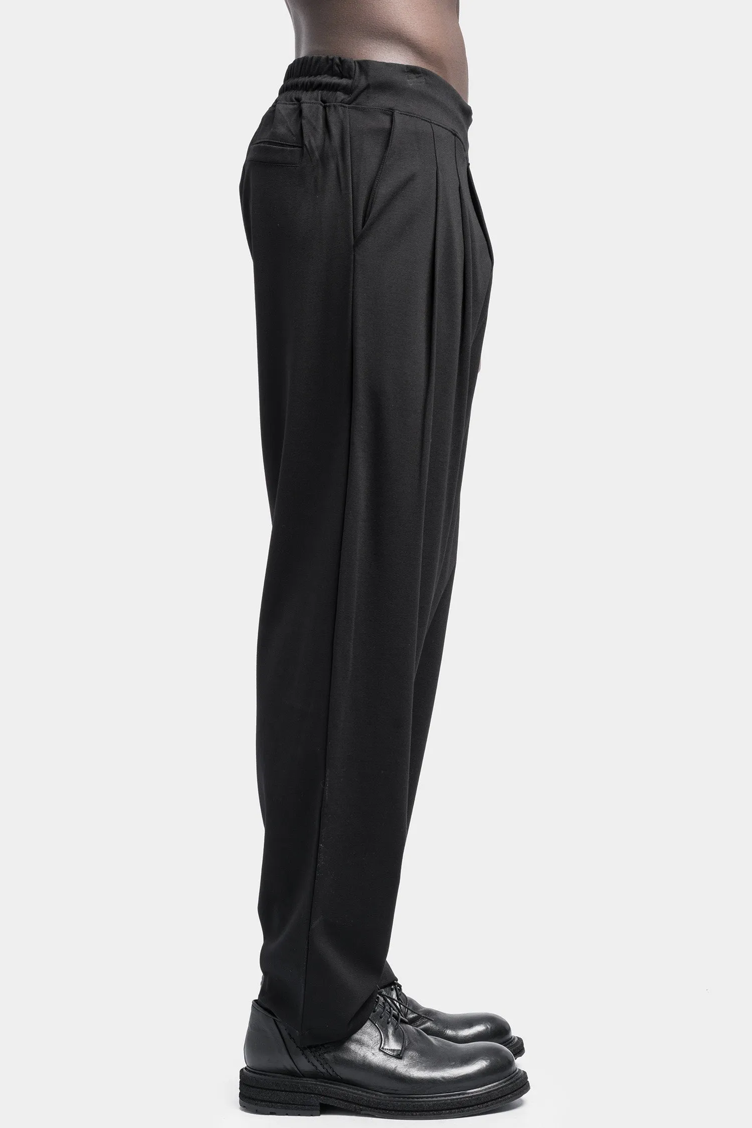 Relaxed viscose blend trousers