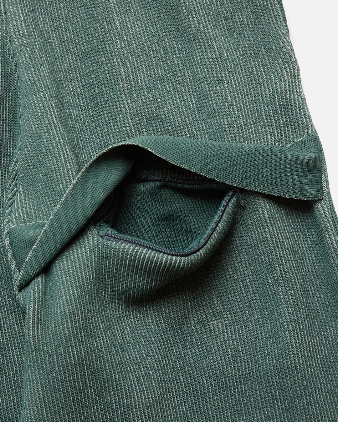 Ridge Knit Wide Pants - Green