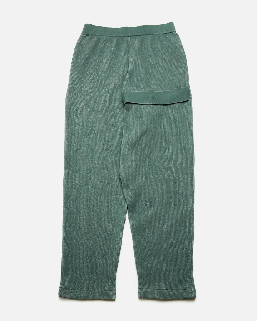 Ridge Knit Wide Pants - Green