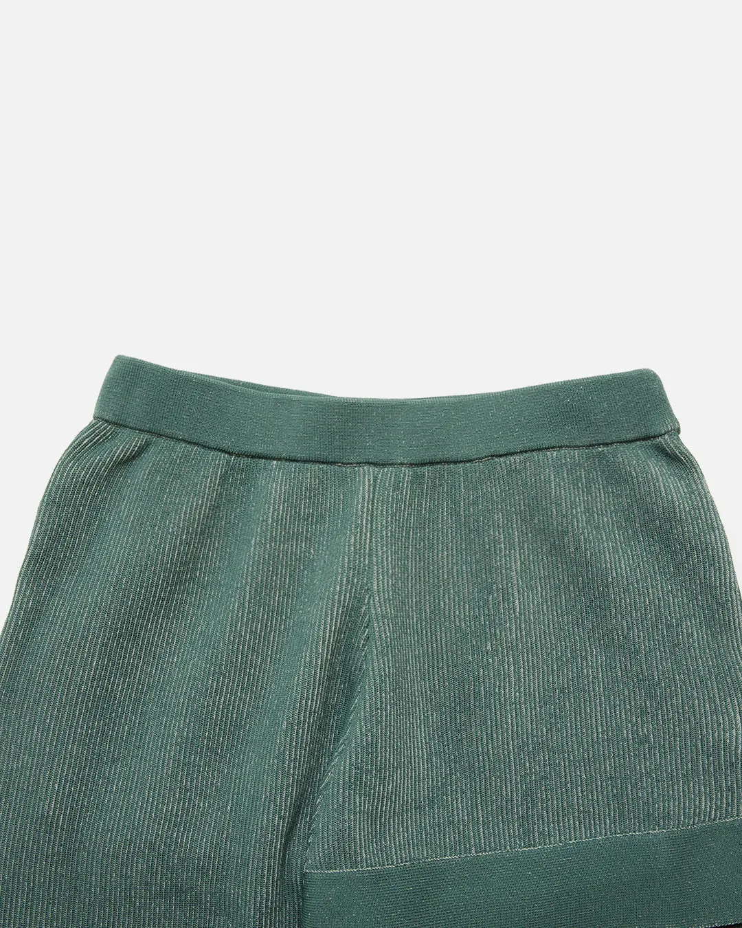 Ridge Knit Wide Pants - Green