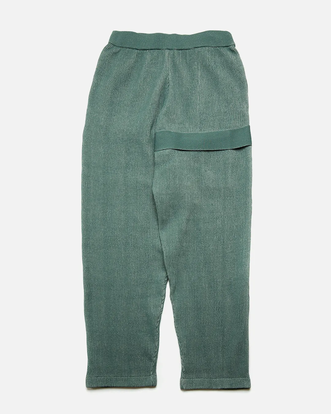 Ridge Knit Wide Pants - Green