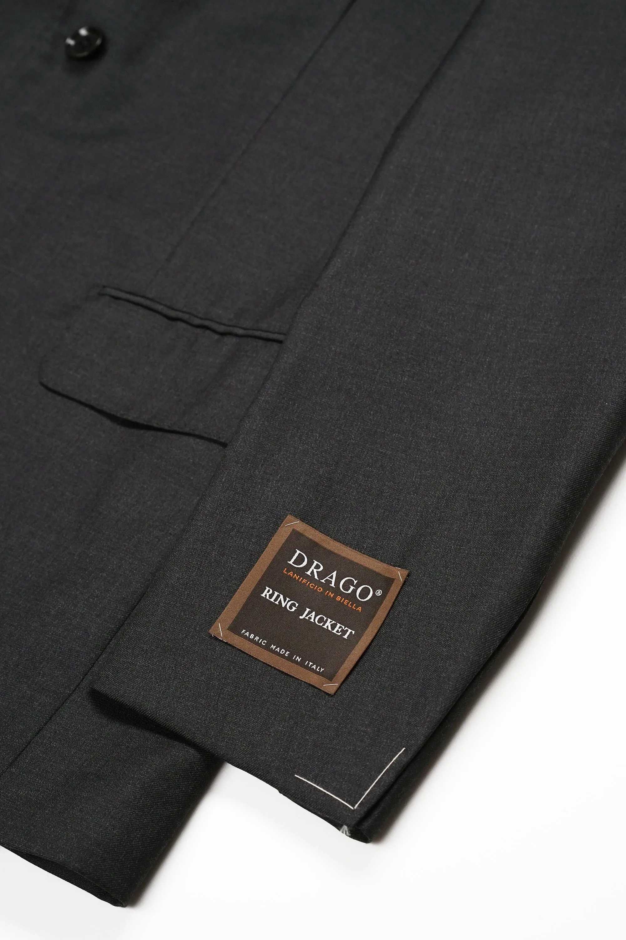 Ring Jacket 184OL Charcoal Twill Wool Suit