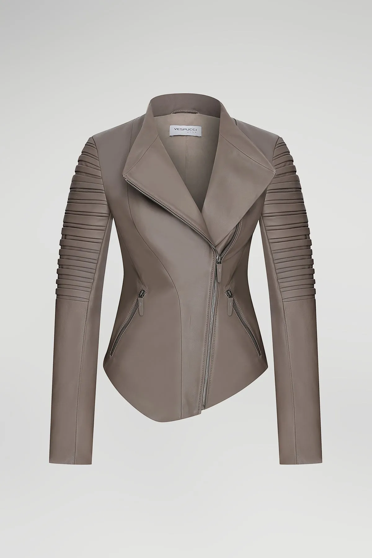 Roch - Nude Leather Jacket