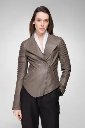 Roch - Nude Leather Jacket