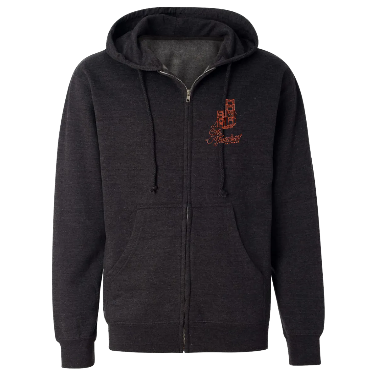 San Francisco Bear Map Zip Hoodie