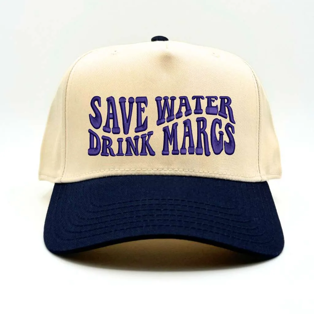 Save Water Drink Margs Five Panel Baseball Cap