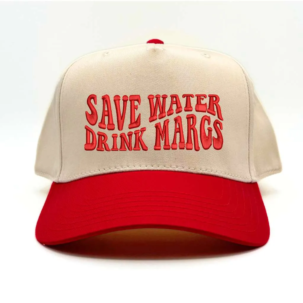 Save Water Drink Margs Five Panel Baseball Cap