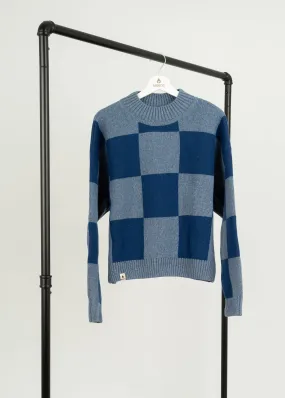 Second Choice Strick-Sweater KARO LightBlue/DenimBlue