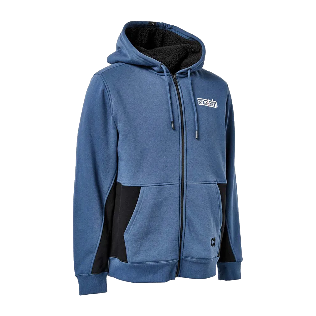 Sherpa Hoodie Lined Zip Petrol