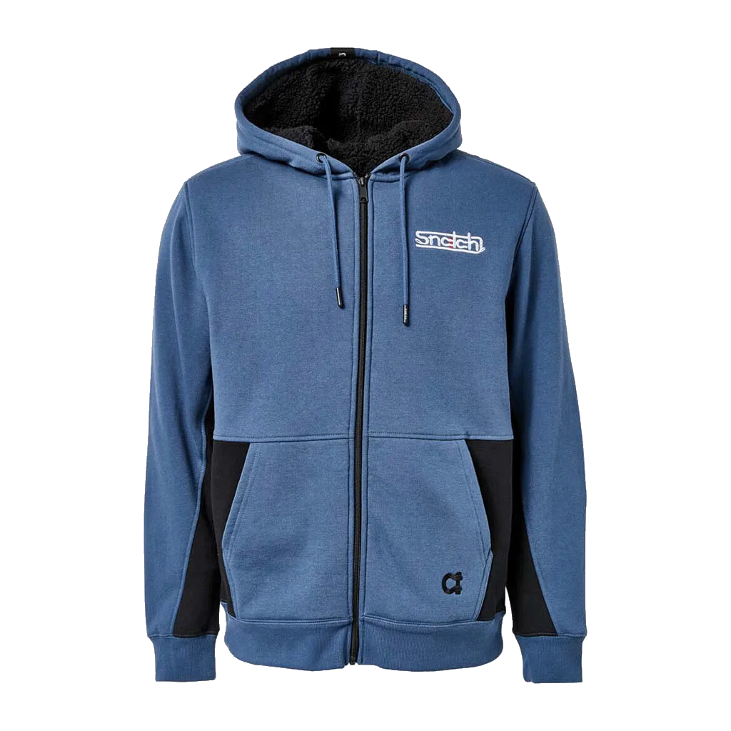 Sherpa Hoodie Lined Zip Petrol