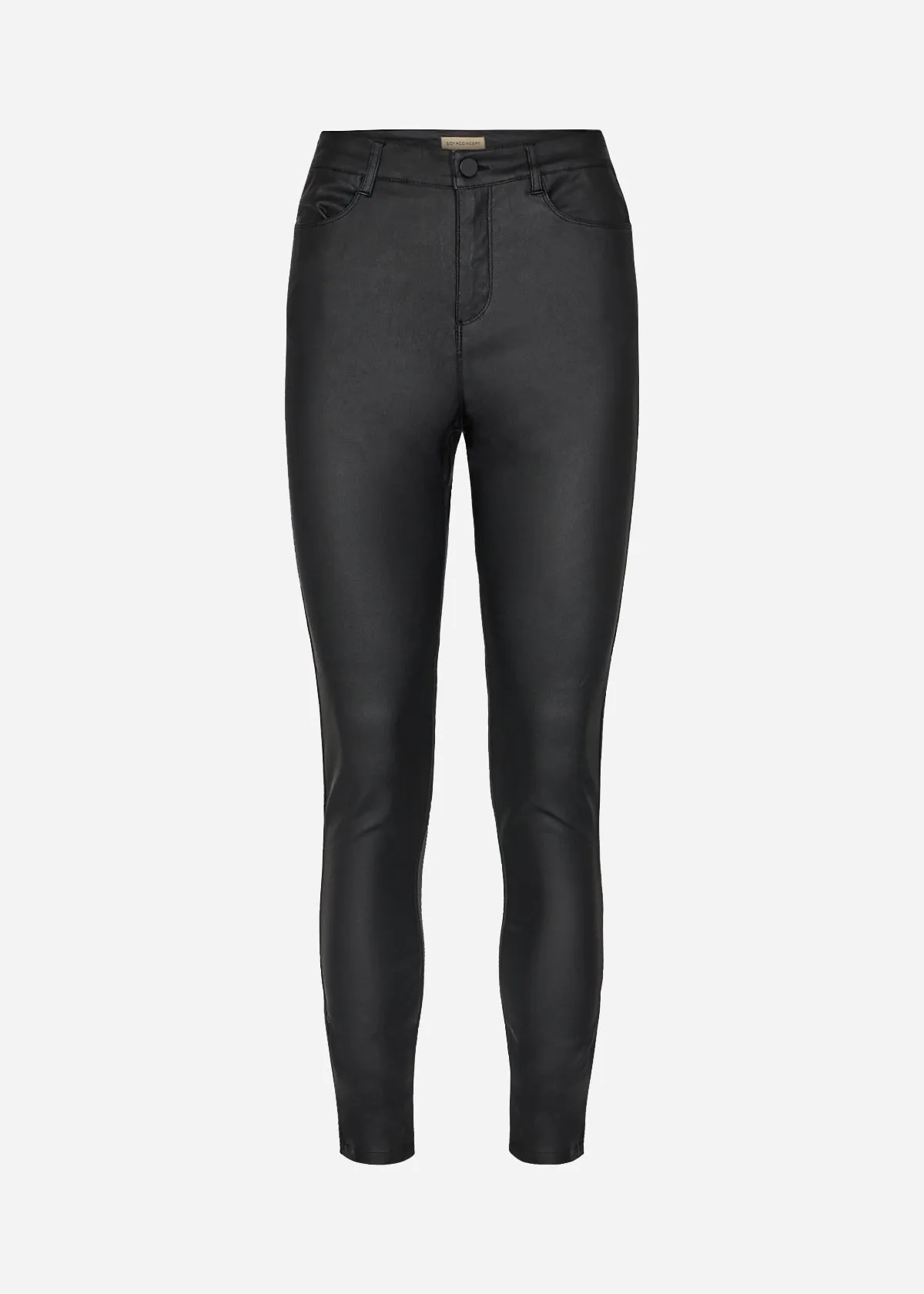 Soya Concept Faux Leather Jeans Black