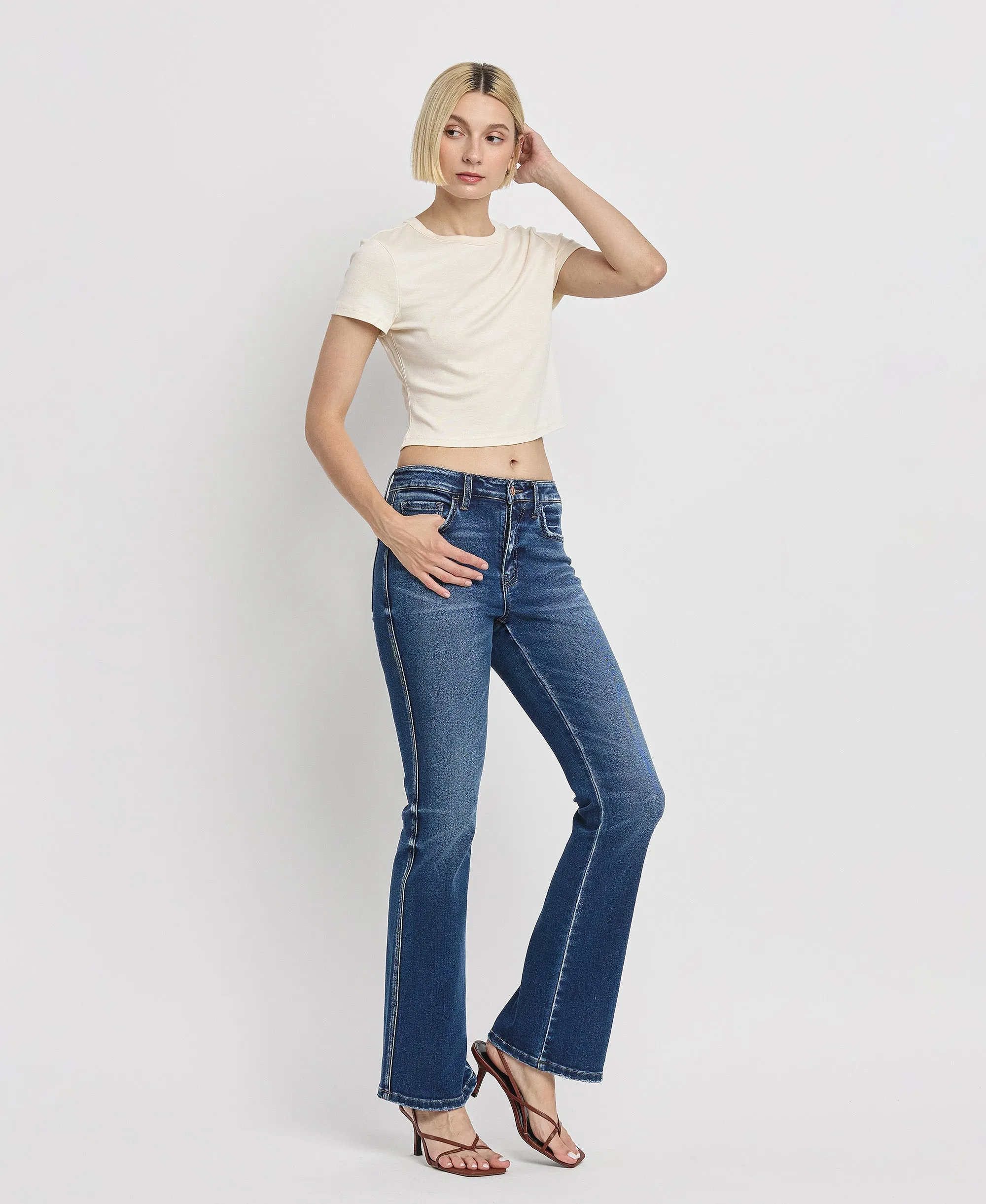 Sufficed - High Rise Full Length Bootcut Jeans