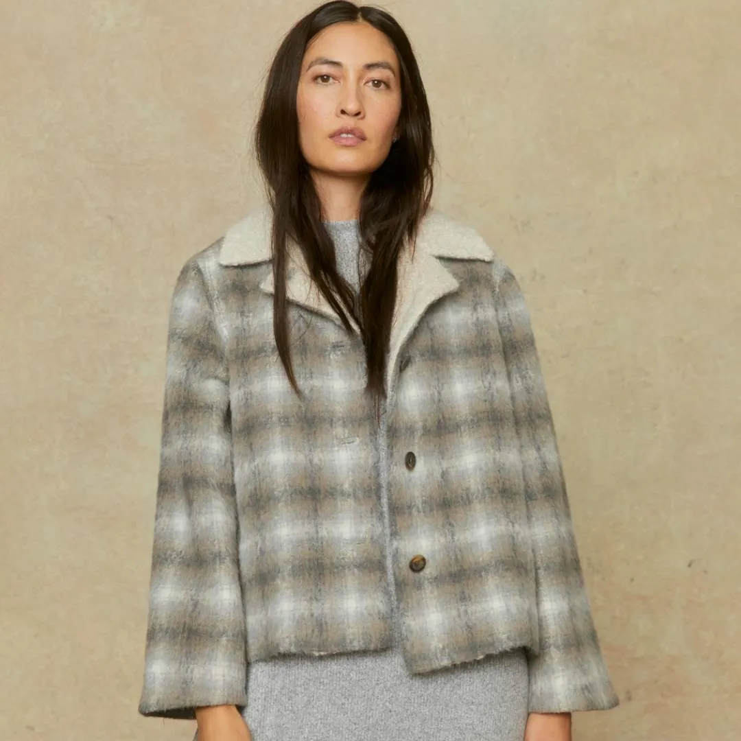 The Annika Jacket | Pewter Plaid