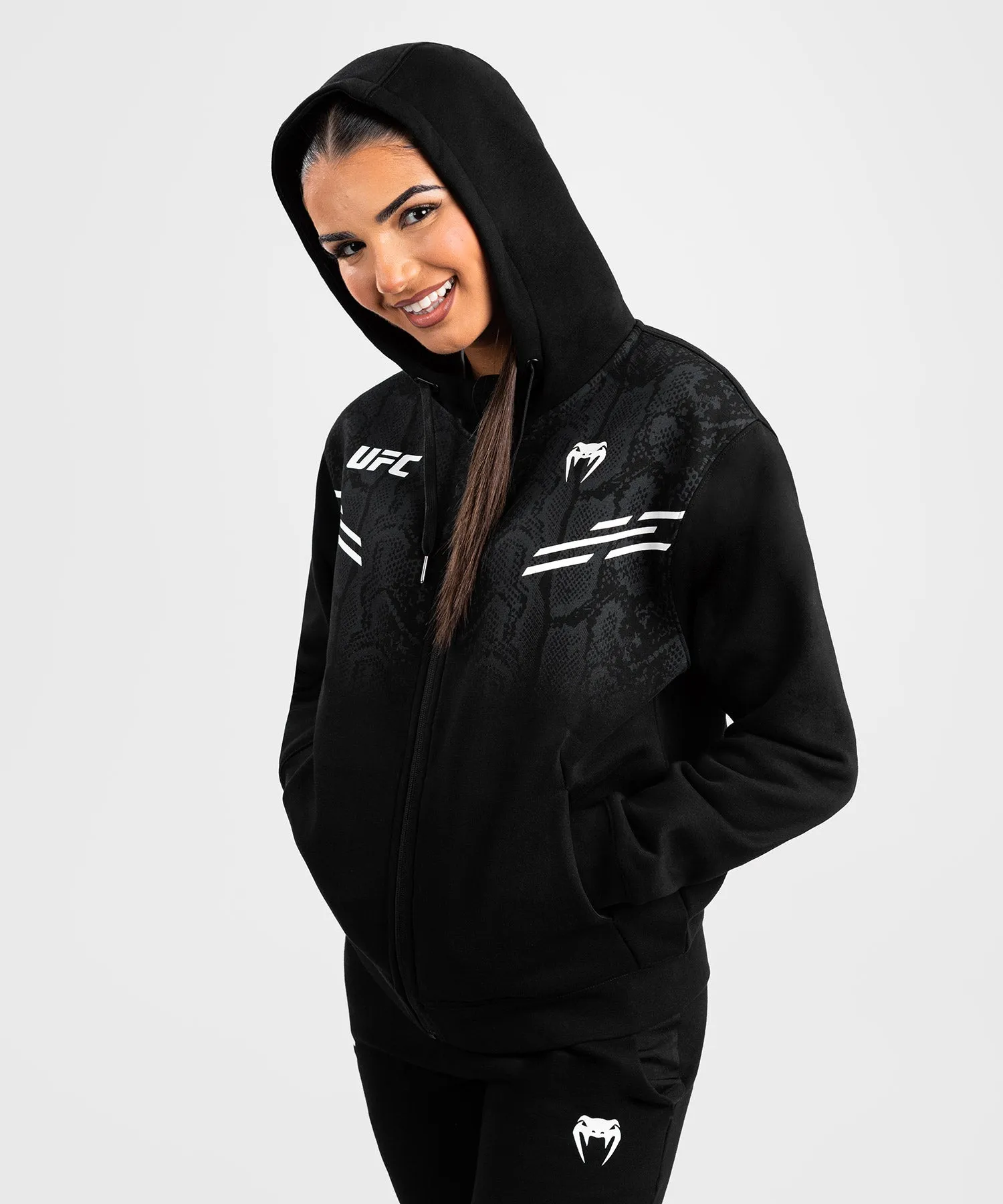 UFC Adrenaline by Venum Replica  Women’s Zip Hoodie - Black