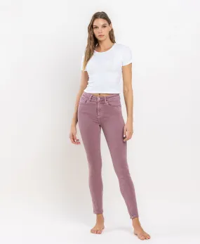 Wistful Mauve - High Rise Ankle Skinny Jeans