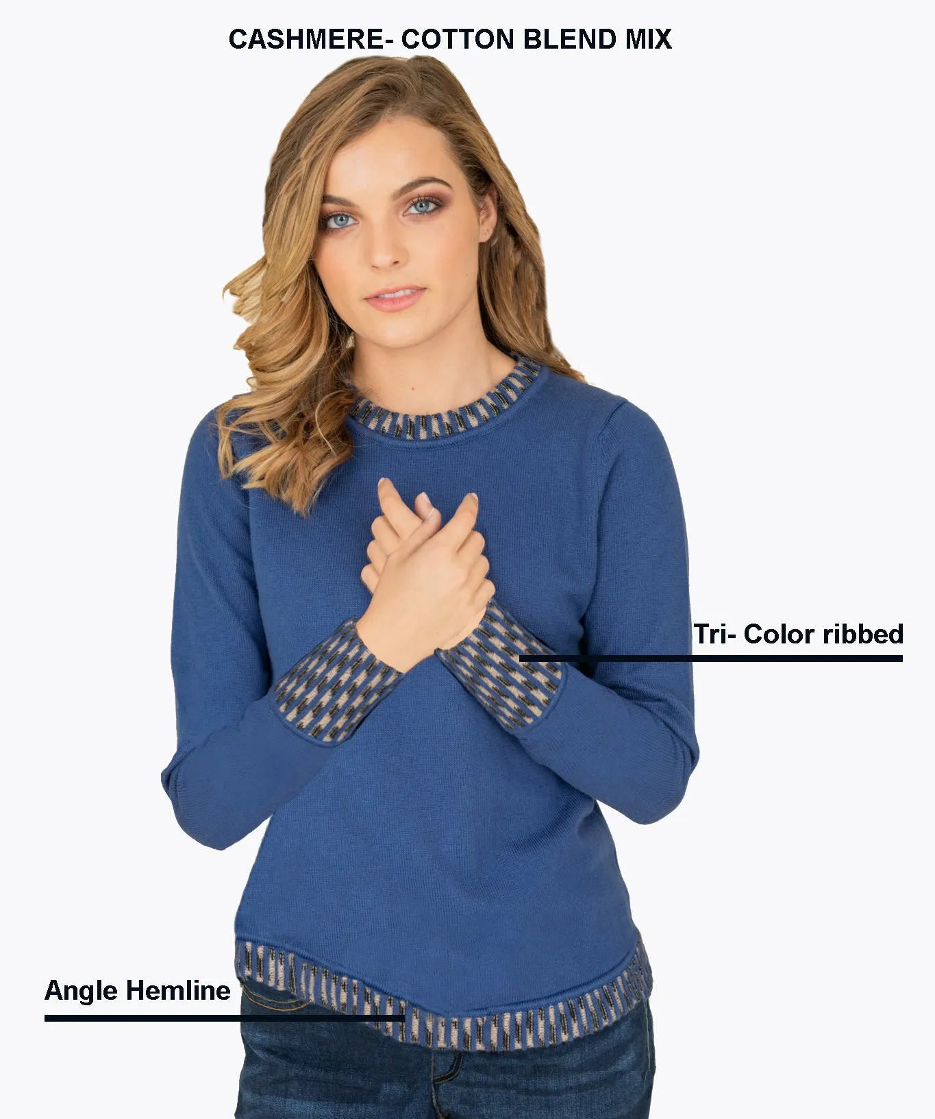 Women Cashmere Cotton Sweater