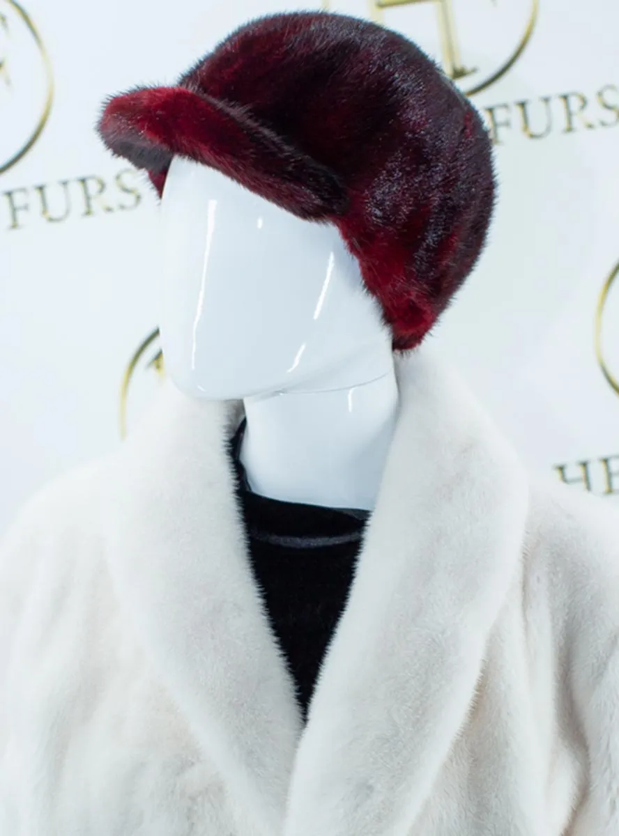 Women's Mink Fur Baseball Cap