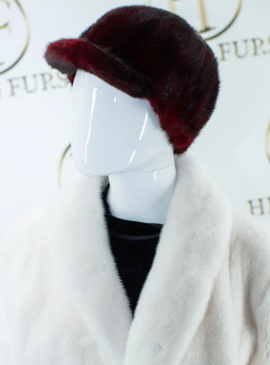 Women's Mink Fur Baseball Cap