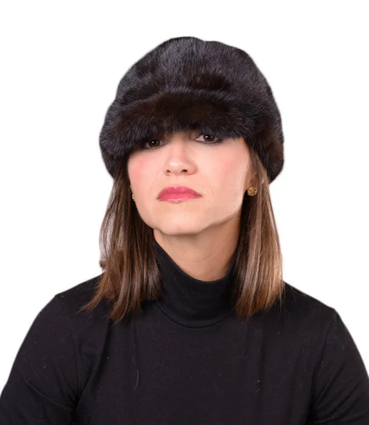 Women's Mink Fur Baseball Cap