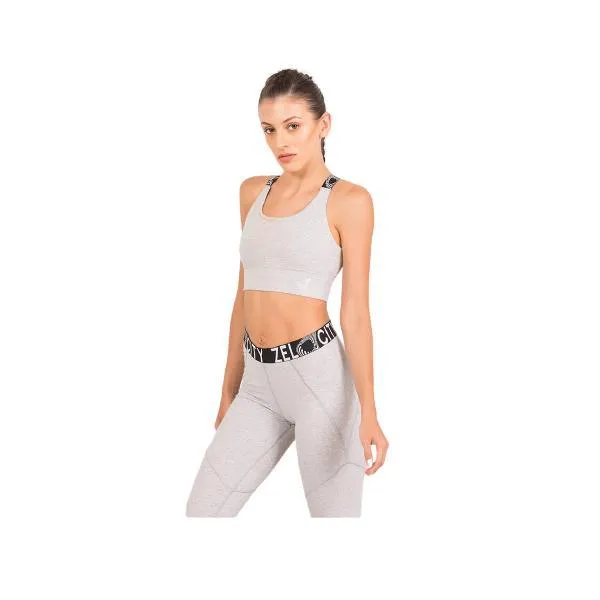 Workout Crop Top Bra-Grey